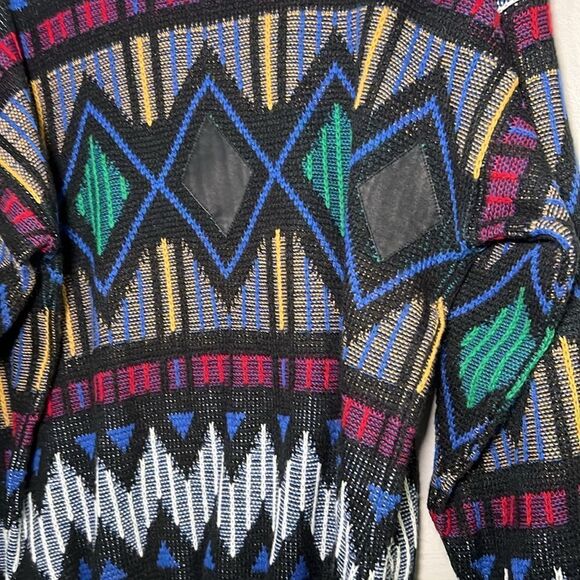Honeywell & Todd 80s Multicolor Diamond Oversized Sweater - Picture 3 of 9
